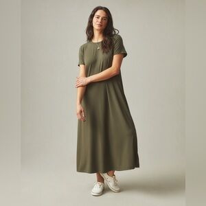 American Giant Flex‎ Maxi Olive Green Dress Size S